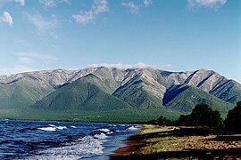 Mountains seen from the banks of Baikal