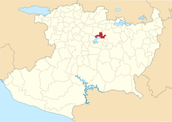 Location of Quiroga in Michoacán