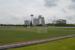 試合会場の一つである名古屋市港サッカー場
