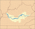 Río Cumberland, a cuya orilla se halla Nashville.