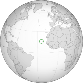 Kart over Republikken Kapp Verde