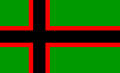 Проект флага Восточной Карелии (1920 г.), ныне иногда используется как неофициальный флаг карел[87][88]