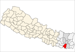 Distretto di Sunsari – Localizzazione