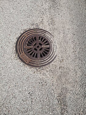 manhole cover in Kuressaare, Estonia