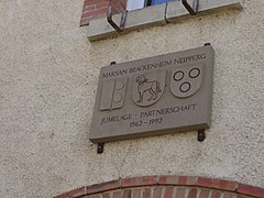 Plaque commémorative du jumelage de Brackenheim Neipperg avec Marsan.