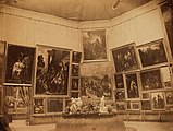 Տելաքրուայի գործերը 1855 Համաշխարհային Ցուցահանդէսին Accrochage d'Eugène Delacroix