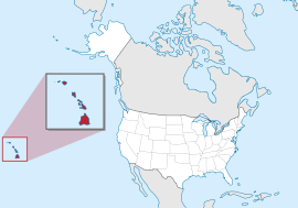 Mapa ti Estados Unidos a mangipakita ti Hawaii