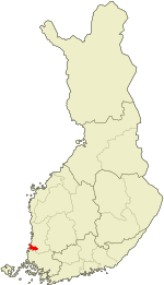Location o Rauma in Finland