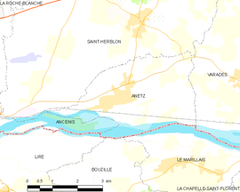 Mapa obce Anetz