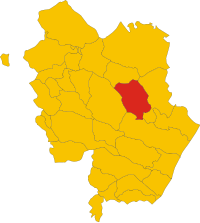 Locatie van Pomarico in Matera (MT)