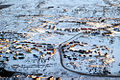 Bydelen Nuussuaq i Nuuk set fra luften