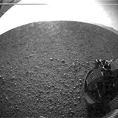 {{{First image from Curiosity rover}}}
