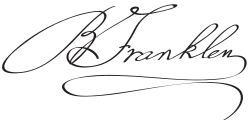 Benjamin Franklins signatur