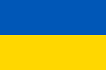 Ukraina är en av de tio största producenterna av vete. Vänster: vy nära Kherson. Höger: landets flagga.