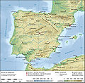 Iberische Halbinsel: Topographisch