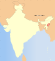 भारतक मानचित्र पर मणिपुर अङ्कित