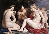 Венера, Купидон, Вакх и Церера. Около 1612—1613 года, холст, масло, 141 × 200 см. Кассельская картинная галерея