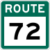 Route 72 marker
