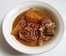 Semur daging, beef and potato stew in sweet soy sauce