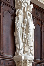 Trumeau of the main portal of Saint-Lazare cathedral - Autun (Saône-et-Loire, France)