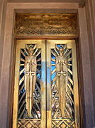 Puertas Art Decó de entrada a los juzgados de Bisbee, Arizona