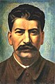 Портрет И. В. Сталина, 1936. Çу, пусма. Вырăс музейĕ. 99,0×67,0 см