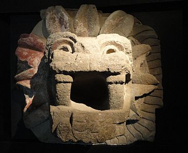 Cabeza de Quetzalcóatl, en Teotihuacán.