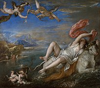 El rapto de Europa Óleo sobre lienzo, 185 x 205 cm, Museo Isabella Stewart Gardner (Boston).