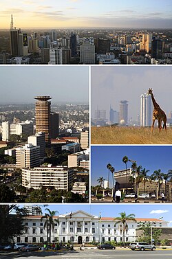 Við urinum ovast: Central business district, Nairobi National Park, Tjóðartingið í Kenja, Ráðhúsið í Nairobi og Kenyatta International Conference Centre.