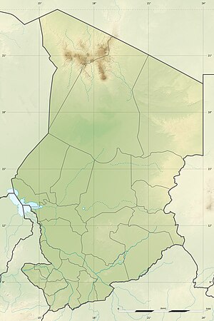 Нагір'я Вадаї. Карта розташування: Чад