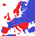 Repubbliche (in blu) in Europa nel 1930