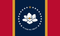 Bilde av delstatens Mississippis flagg