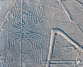 20. A „pók”, a Nazca-vonalak egyik legnépszerűbb geoglifája légi felvételen. Az 1994 óta UNESCO világörökség részét képező geoglifák egy 80 km hosszú fennsíkon találhatók Nazca és Palpa városok között, és megközelítőleg 2000 éve készültek (Nazca-sivatag, Peru) (javítás)/(csere)