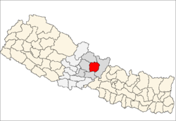 map of Lamjung, Nepal