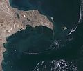 Absheron Peninsula satellite image by Landsat 5, 2010