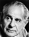 Karl Popper circa 1980 overleden op 17 september 1994