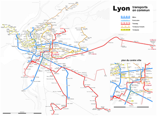 Nahverkehrskarte Lyon