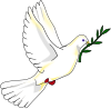 La colomba con in bocca un rametto d'ulivo, simbolo della Pace