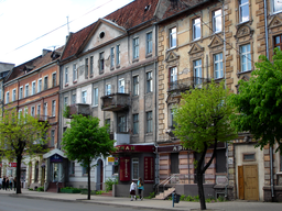 Gammal tysk bebyggelse i centrala Sovetsk.