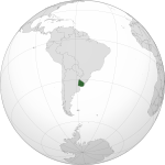 Map showing Uruguay