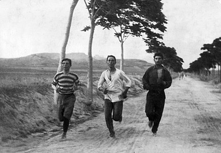 Trejnado por la maratono de la Olimipaj ludoj 1896