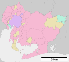 名古屋火力発電所 (矢作水力)の位置（愛知県内）