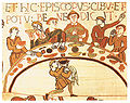 Biskop Odo av Bayeux firar invasionen av England med en bankett.