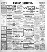 3 januari 1902 Med första gången reklam på första sidan.