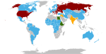 Karta över länder som har östkatolska högkvarter.