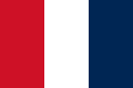 Bandeira tricolor vermelha-branca-azul
