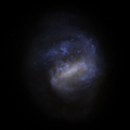 Grande Nuvem de Magalhães renderizada - Gaia EDR3 sem estrelas em primeiro plano