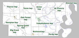 Kaart van Lee County