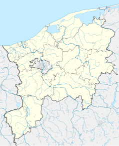 Mapa konturowa powiatu słupskiego, po lewej nieco u góry znajduje się punkt z opisem „Strzelino”