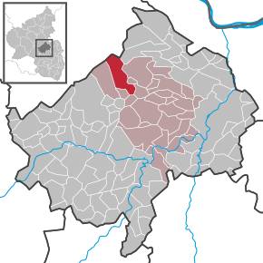 Poziția Spall pe harta districtului Bad Kreuznach